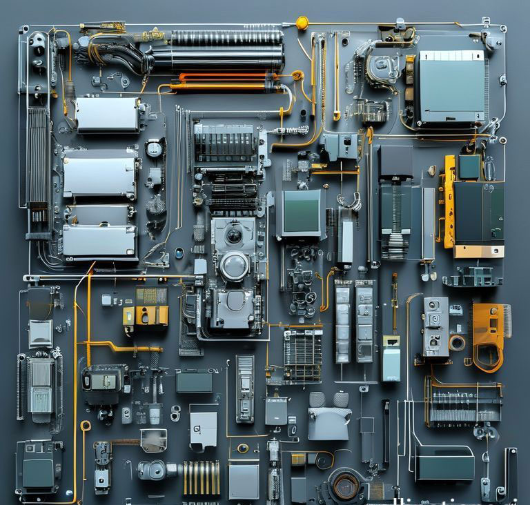 echnical cutaway diagram of IGBT inverter stabilizer showing internal power modules and cooling system